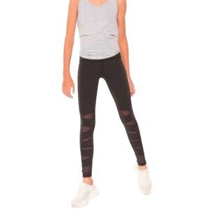 IVIVVA BY LULULEMON Girl's Black Mesh Leggings Size 10